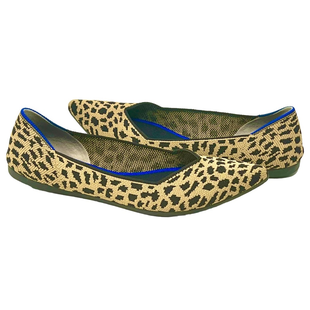 Rothy's women's Retired "The Point" Animal Print Flats size 8 - Picture 2 of 12